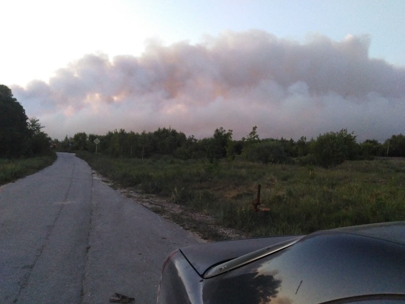 Рязанец заснял страшный лесной пожар около станции Свеженькой