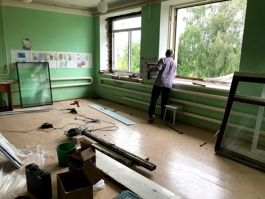 В одном из детских садов Скопинского района установили окна