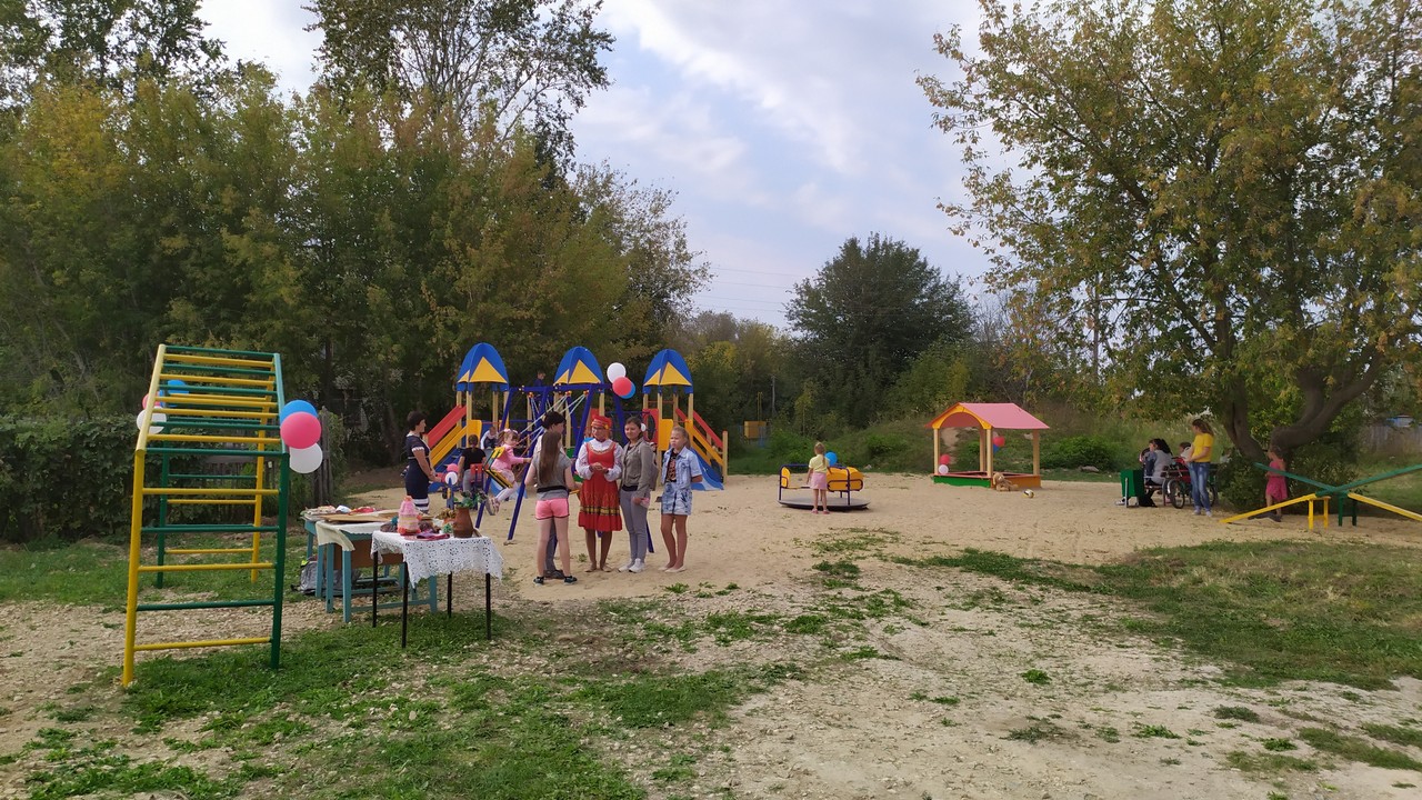 В селе Княжое Кораблинского района установили детскую площадку