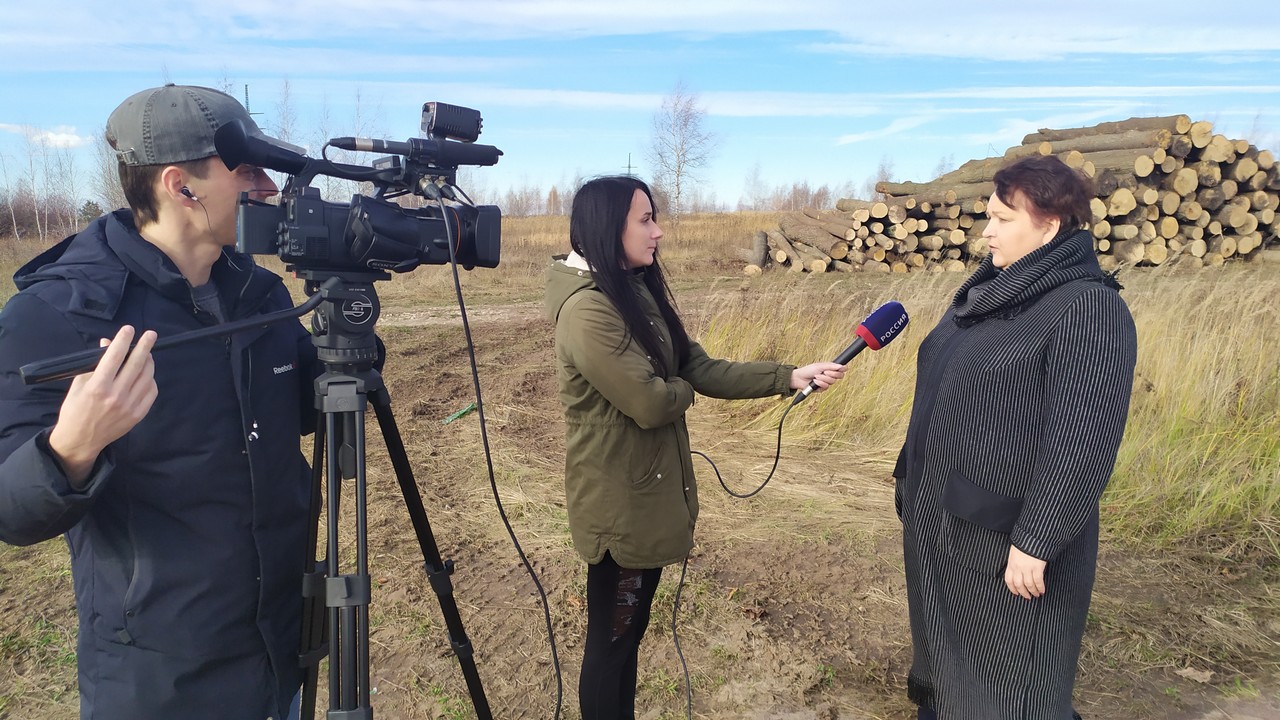 Елена Митина совместно с активистами ОНФ посетила леса Скопинского района, где идет вырубка леса