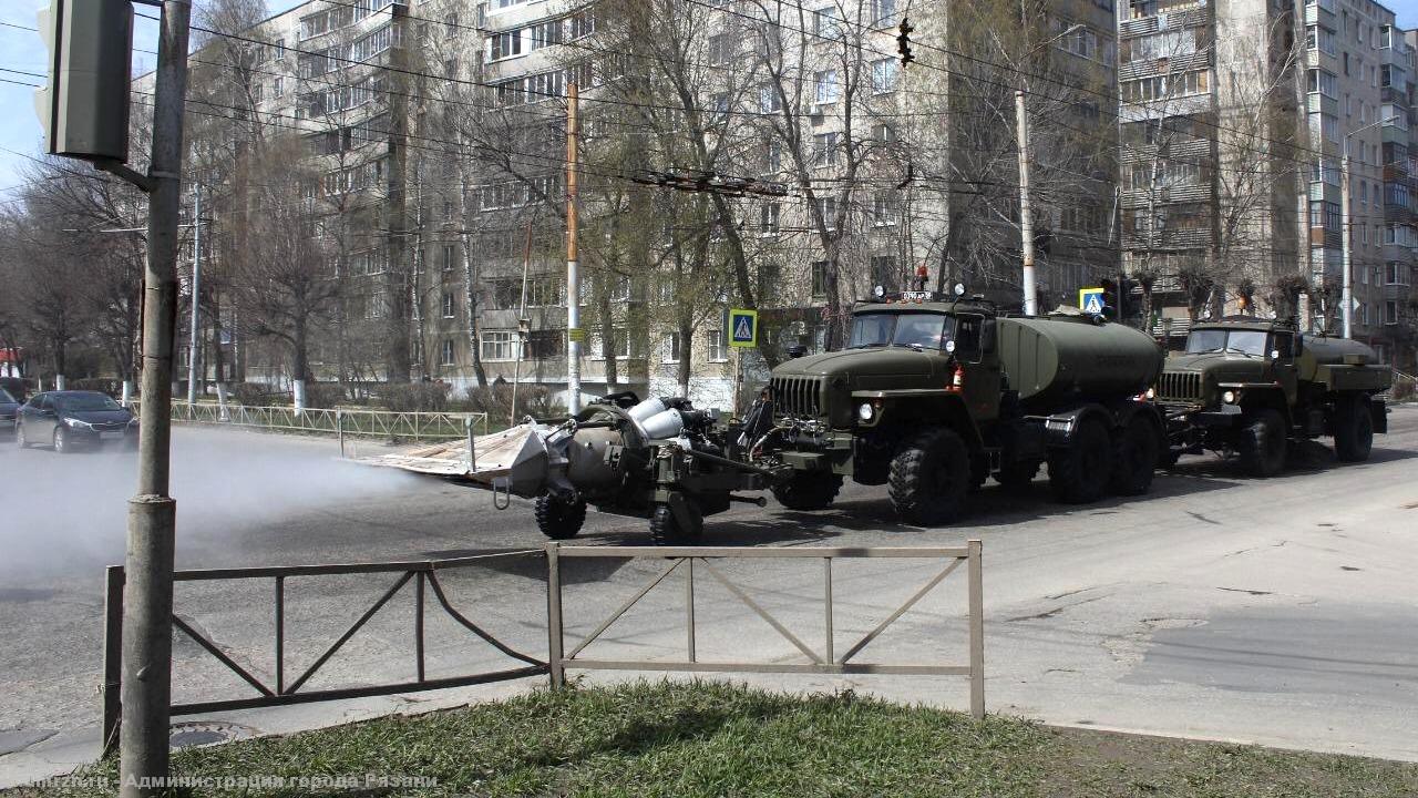 Администрация показала, как дезинфицировали улицы в Московском районе