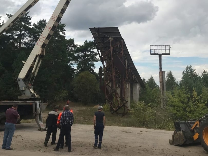 В Рязани демонтируют трамплин на Лысой горе в Солотче