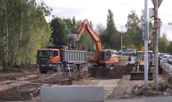 В Рязани начали реконструировать перекрёсток в Дашково-Песочне
