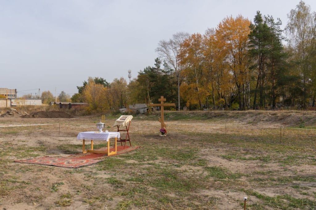 В Рязанских Полянах освятили место под строительство нового храма