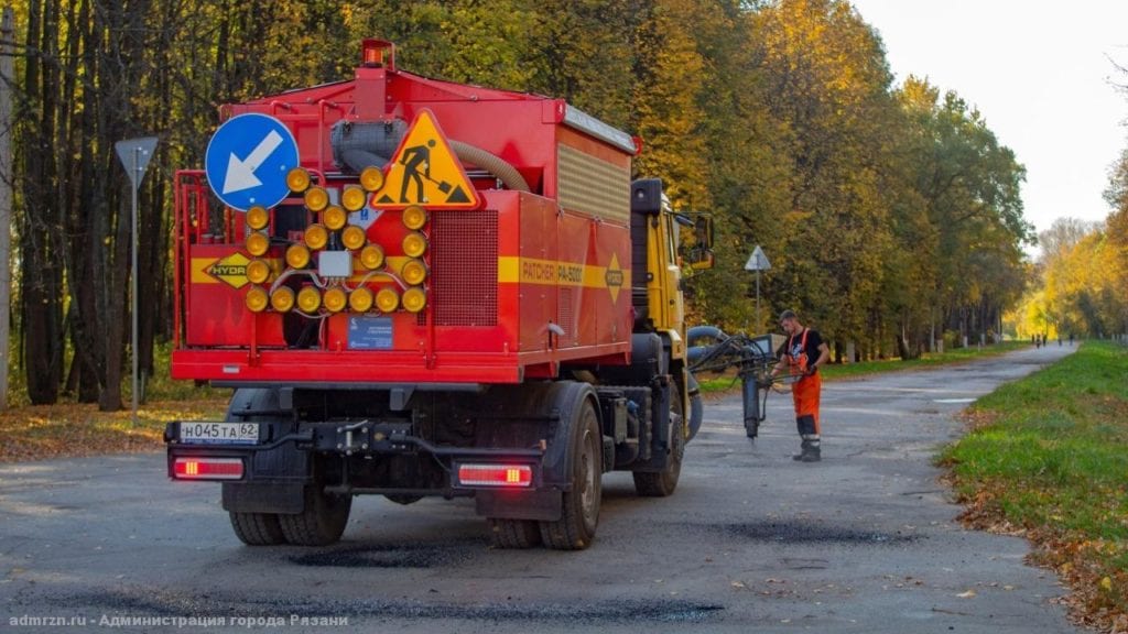 В Рязани отремонтировали 1 345 квадратных метров дороги