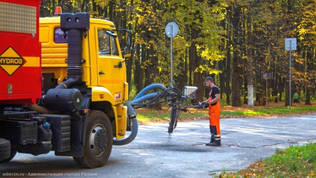 В Рязани отремонтировали 1 345 квадратных метров дороги