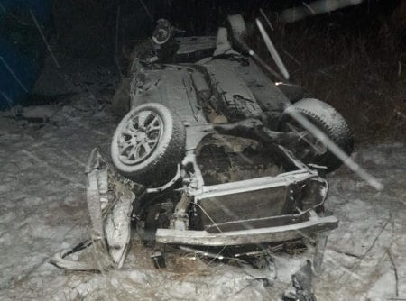 В Рязанской области на трассе М-5 грузовик врезался в легковушку