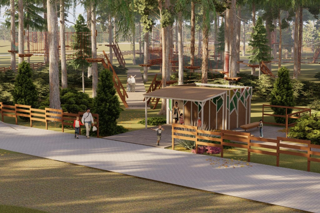 Весной 2021 года в липецком Нижнем парке появится веревочный городок
