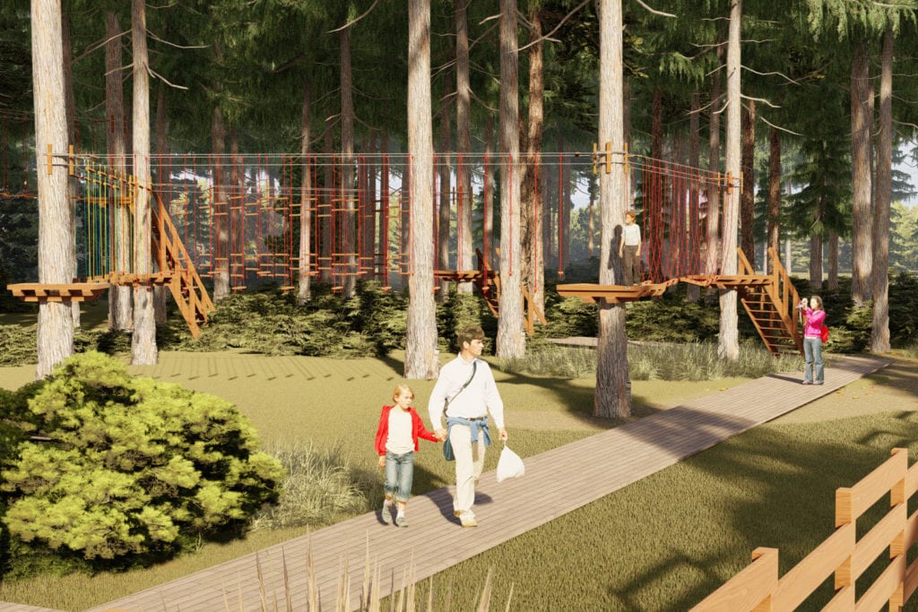 Весной 2021 года в липецком Нижнем парке появится веревочный городок