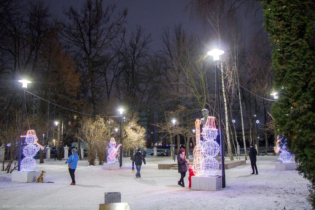 Верхний горпарк в Рязани украсил ещё один новогодний арт-объект