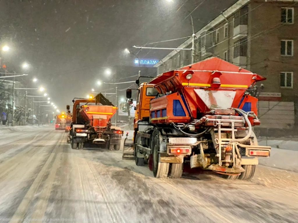 За ночь с улиц Рязани вывезли 5000 кубометров снега