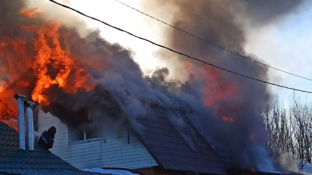 В Скопинском районе произошел пожар в частном доме