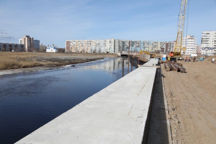 На укрепление береговой линии реки Кудьмы в Северодвинске потратят еще 115 млн рублей