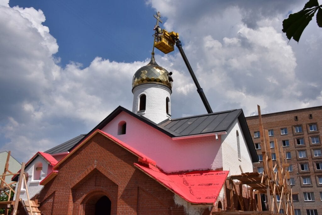 В Академии ФСИН освятили купол и колокола строящегося храма-часовни в честь Преподобного Сергия Радонежского