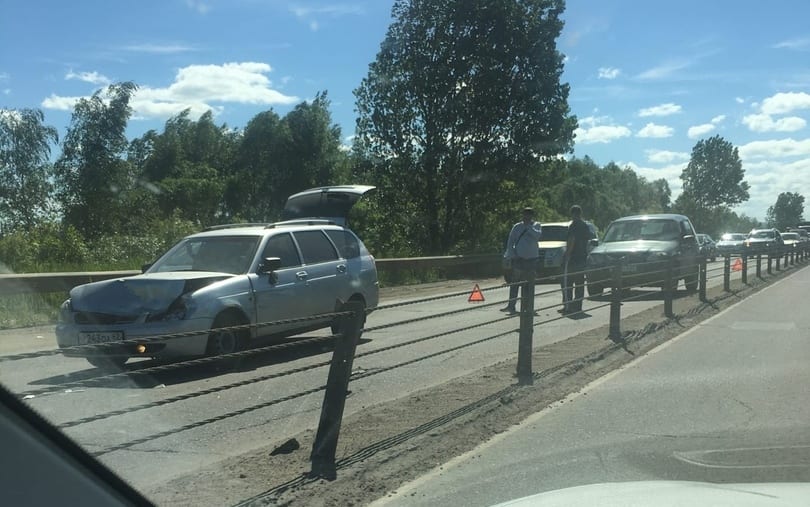 Из-за аварии на Северной окружной в Рязани образовались пробки
