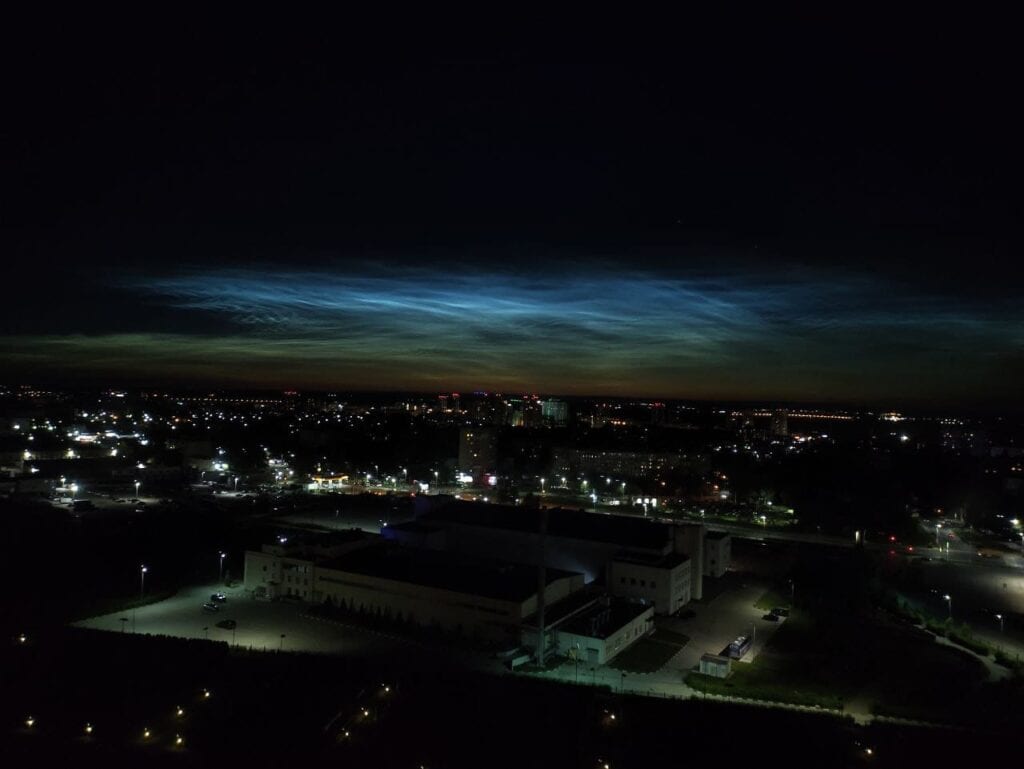 Серебристые облака сфотографировали над Рязанью