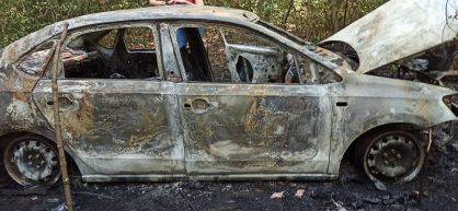 В Саранске нашли труп в сгоревшей машине