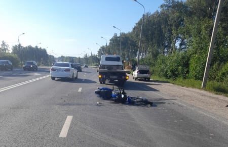 На трассе М-5 в Рязани столкнулись Daewoo Nexia и мотоцикл BMW