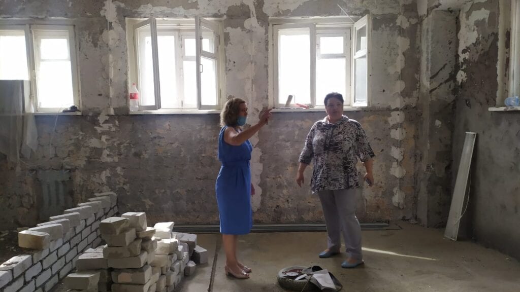 Елена Митина оценила ход строительства пристройки к детскому саду №136 в городе Рязани
