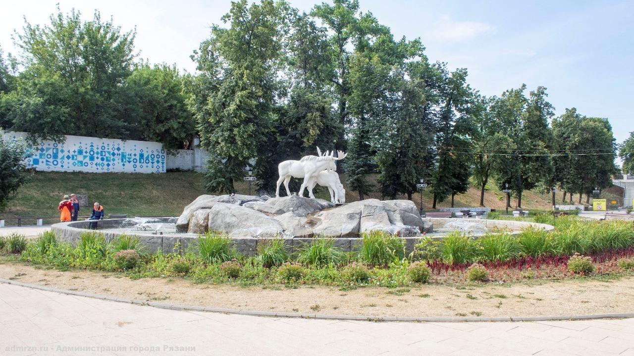 В Рязани очистили городские фонтаны