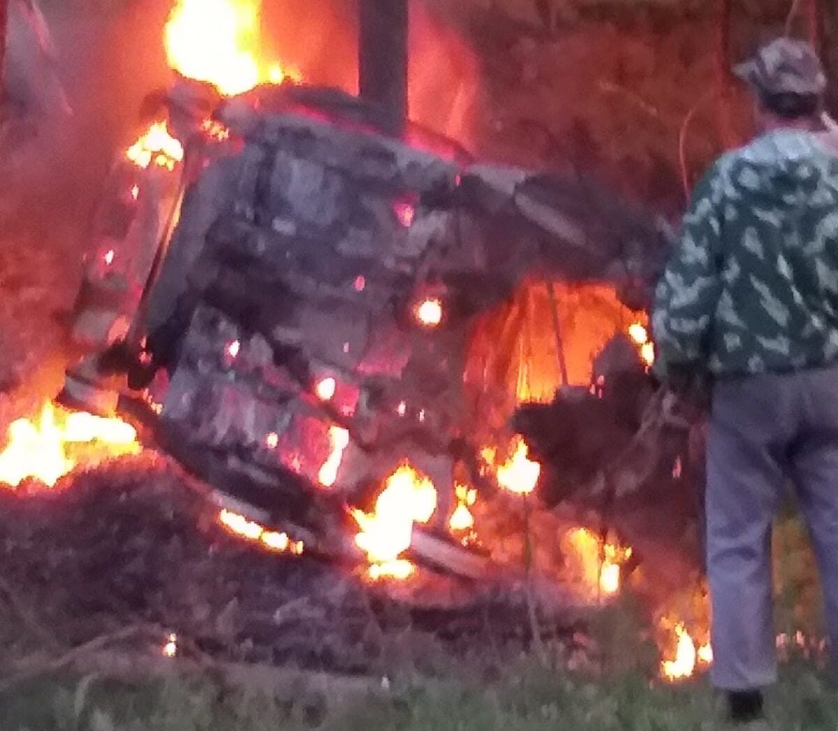Два человека сгорели в Chevrolet Lanos в Касимовском районе