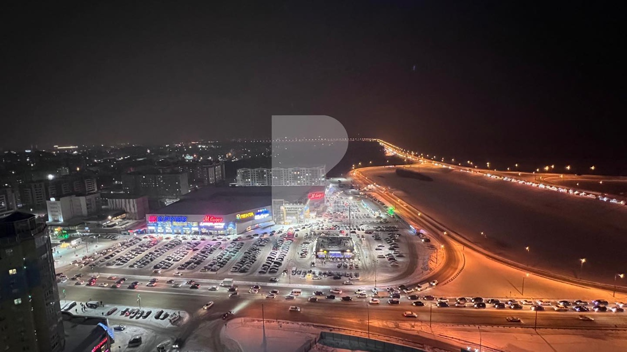 В Рязани сфотографировали огромную новогоднюю пробку