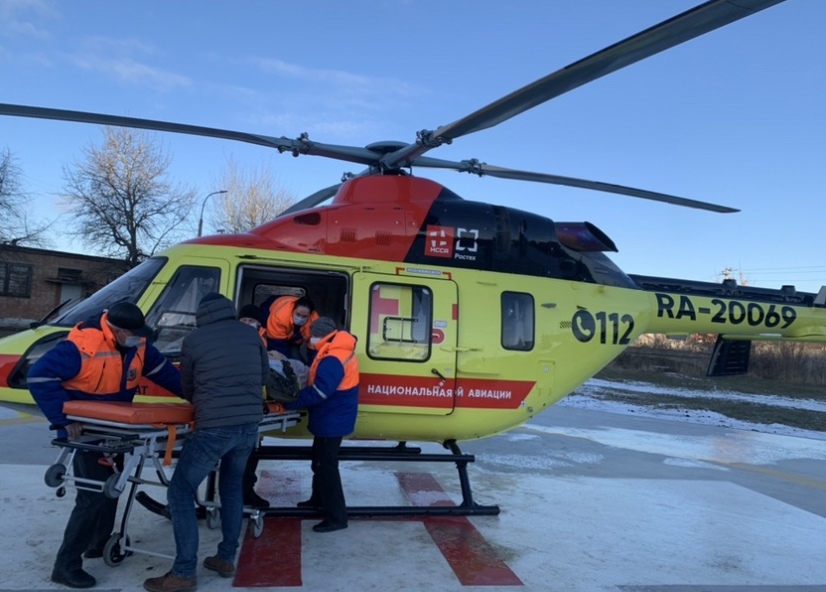 Вертолёт санавиации привёз в Рязань 1,5- месячную девочку с пневмонией