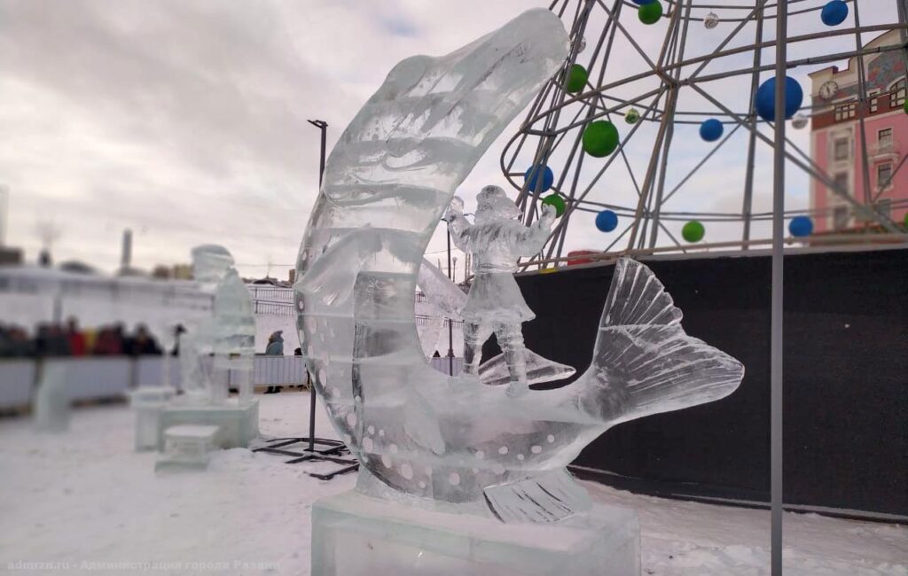 В Рязани завершился фестиваль ледовых скульптур на Лыбедском бульваре