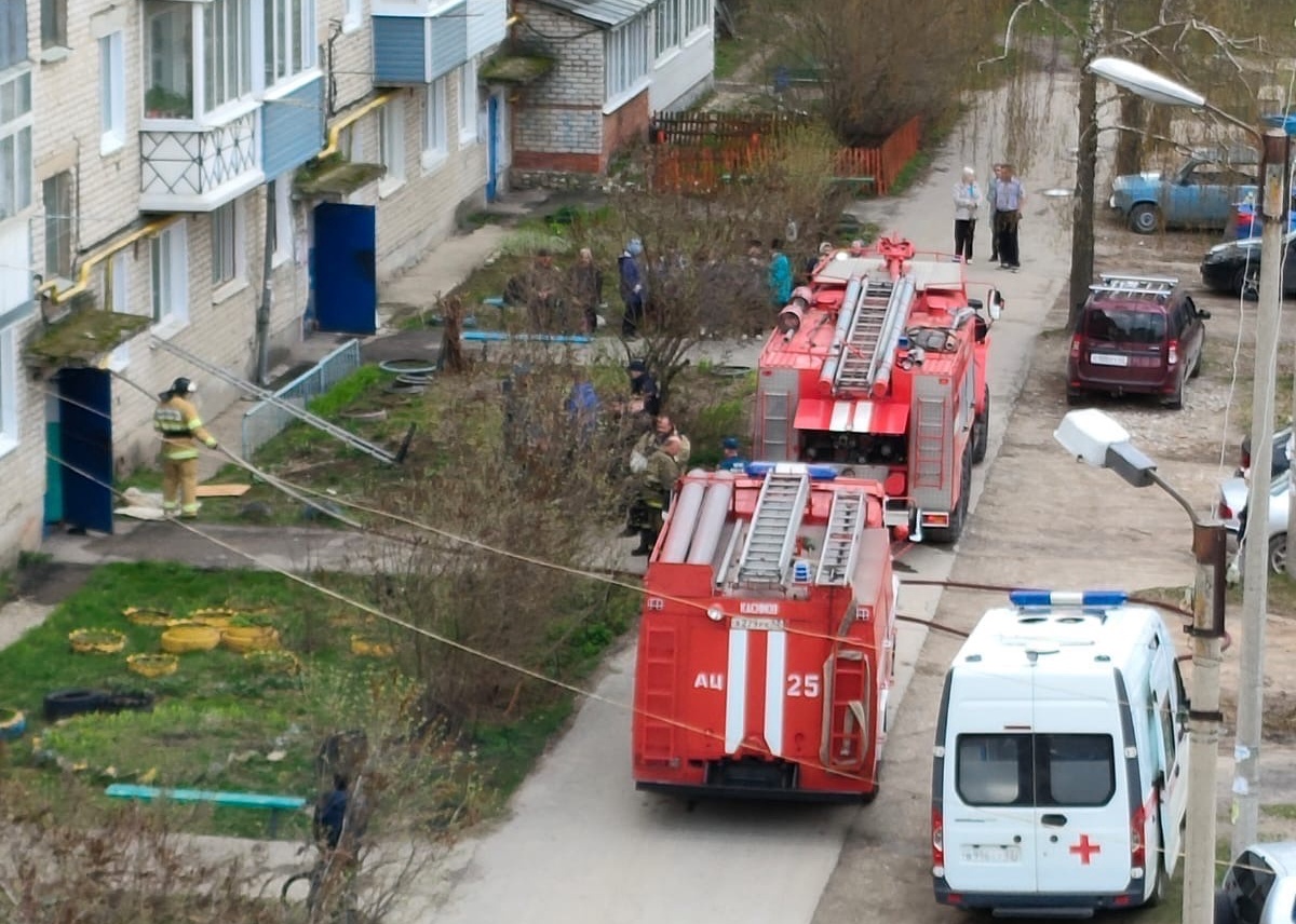 На пожаре в Касимове пострадали 2 человека, 7 эвакуировали