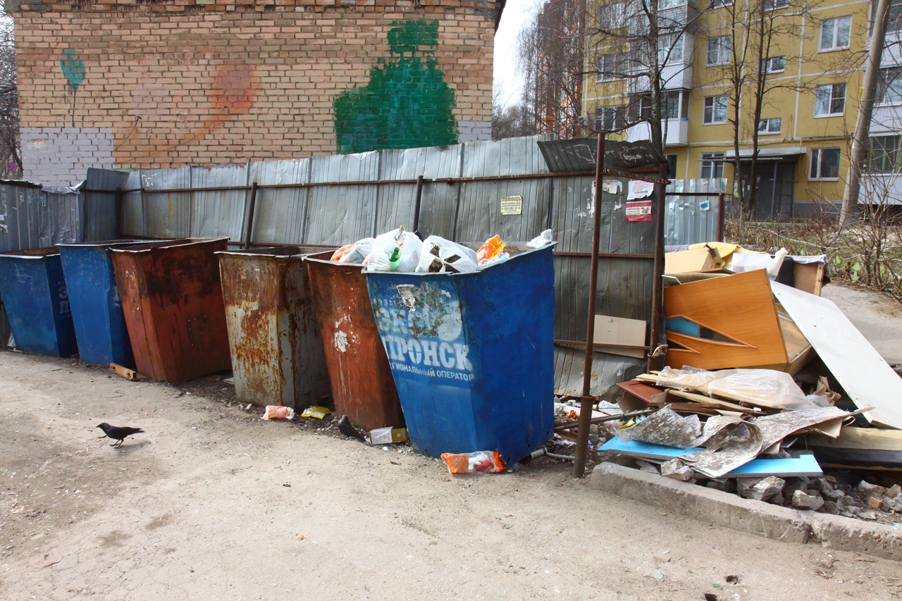 Мусорка во дворе. Контейнерная площадка в Рязани. Двор в городе. Современные городские дворы.