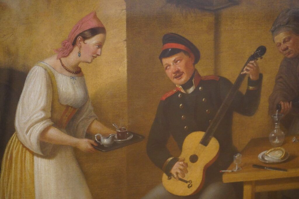 Рассказываем о картине «Писарь, играющий на гитаре» из Рязанского художественного музея  