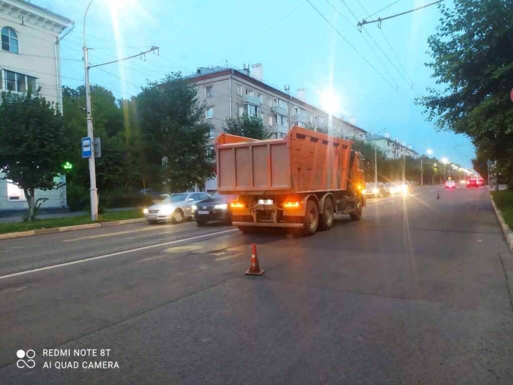На улице Циолковского идёт фрезерование покрытия