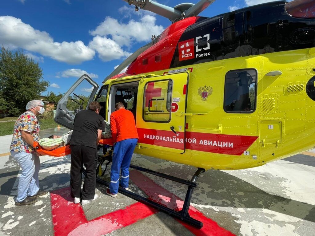 Вертолёт санавиации эвакуировал двоих детей из Рязани в Москву