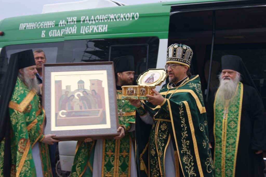 В Рязани торжественно встретили ковчег с частицей мощей преподобного Сергия Радонежского
