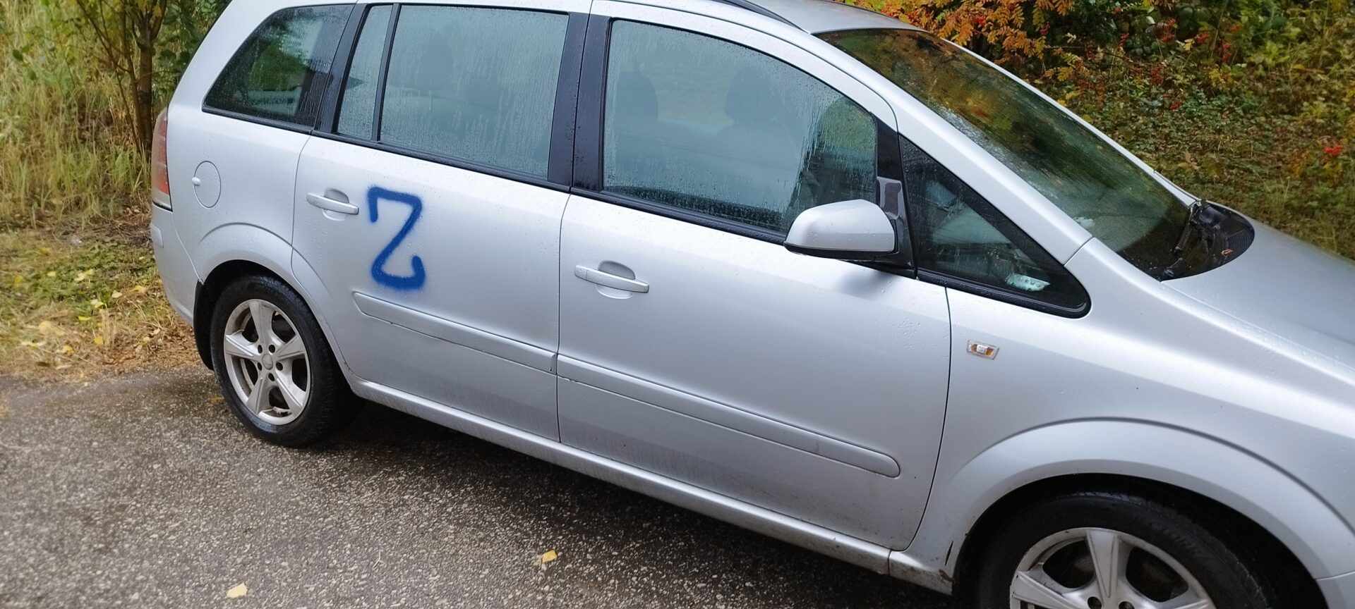 В спальном районе Рязани на автомобили краской нанесли знаки Z