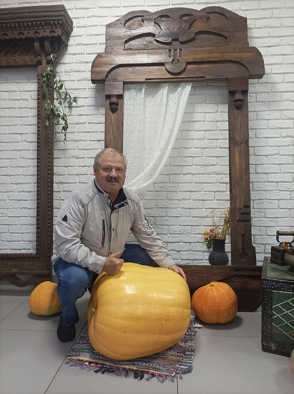 В Рязанском районе вырастили огромную тыкву весом в 60 килограммов