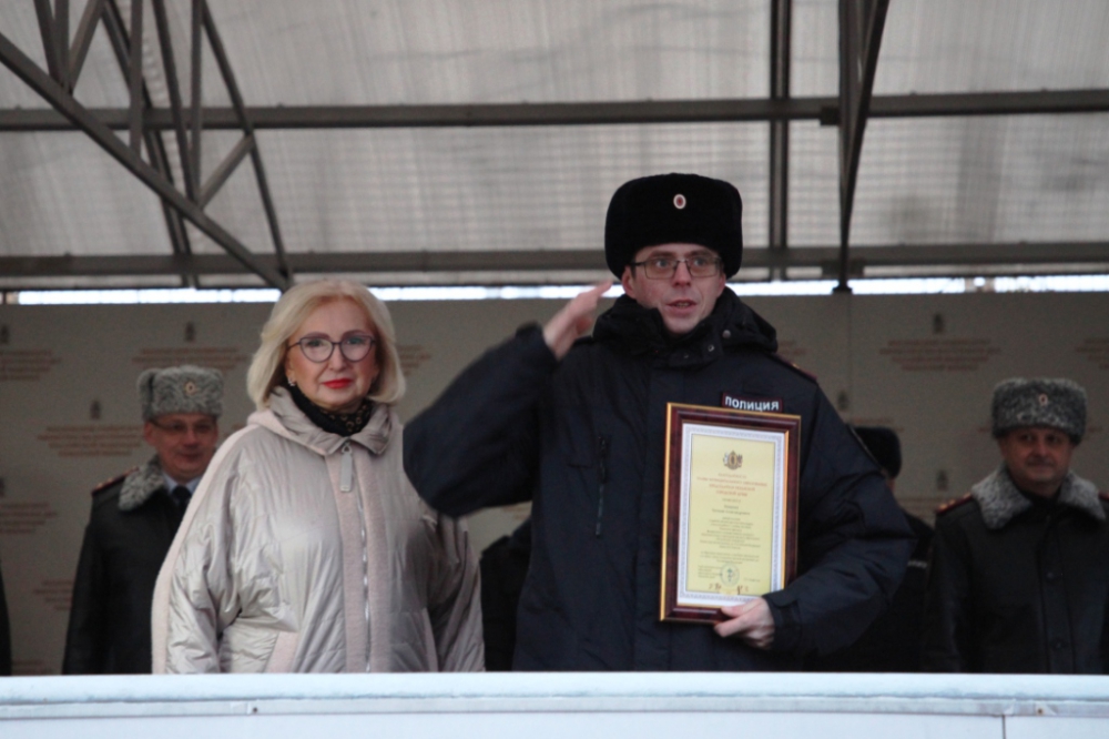 Отличившиеся сотрудники и курсанты Рязанского филиала Московского университета МВД получили награды от Татьяны Панфиловой