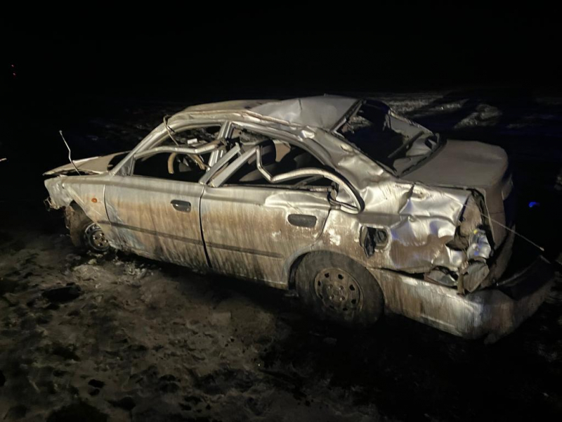 В Рязанской области иномарка слетела в кювет и перевернулась, водитель погиб