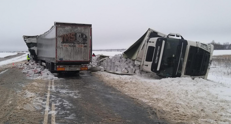 В Рязанской области в ДТП с участием двух грузовиков погиб житель Саратова