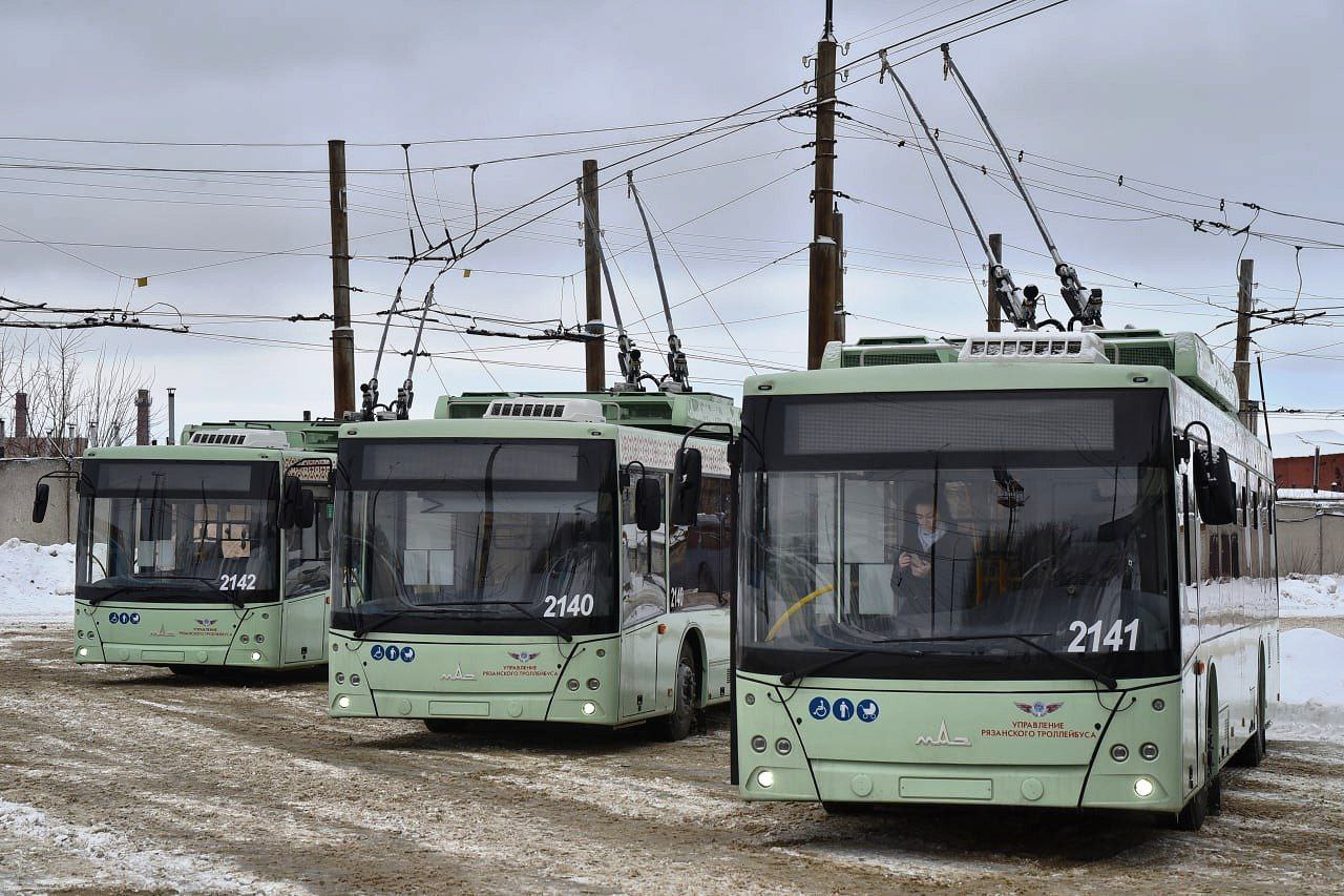 В Рязань поступили 10 белорусских троллейбусов с автономным ходом