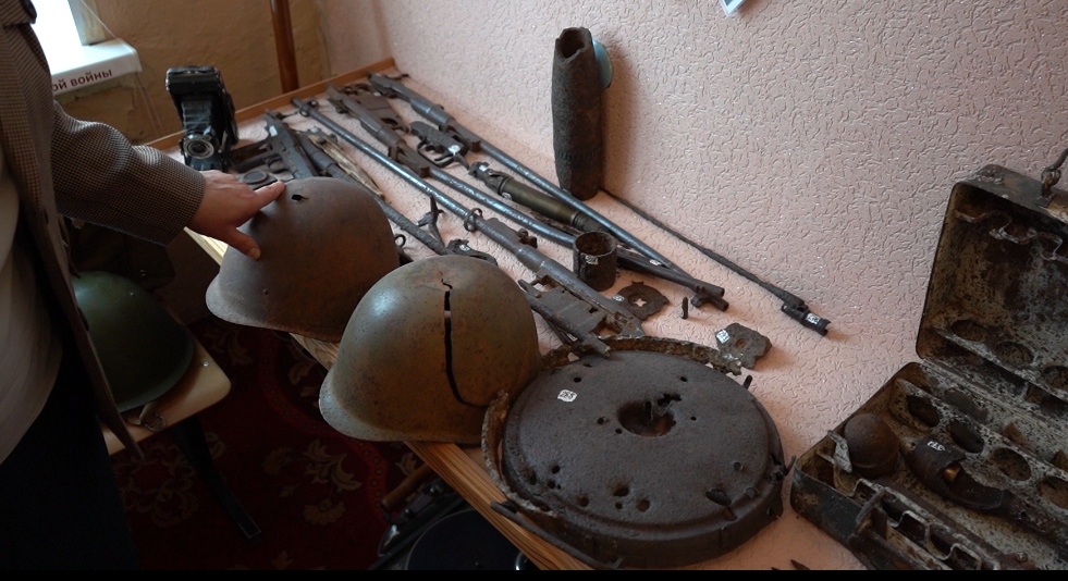 Школьный музей в Пителине и оружие времен Великой Отечественной войны
