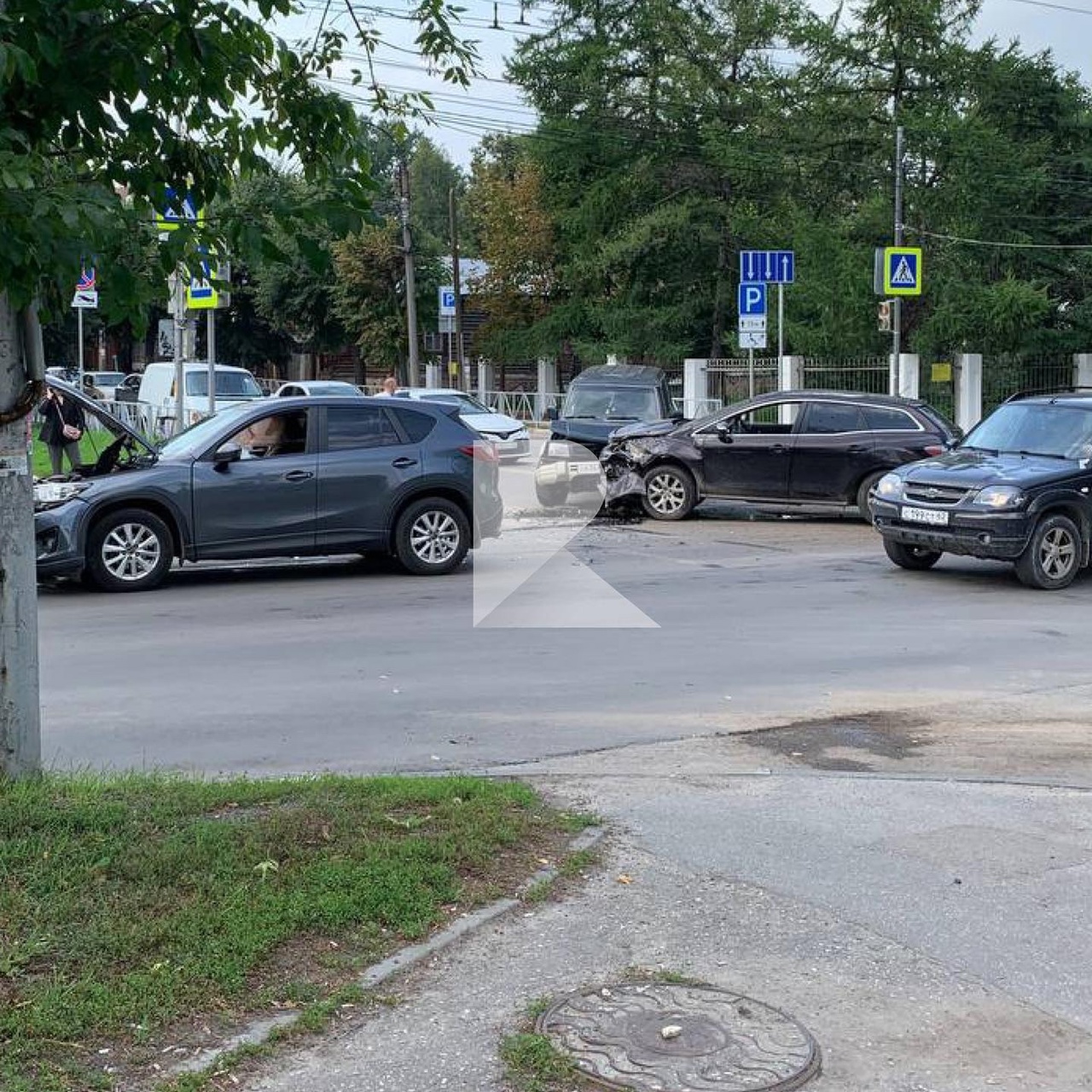 На улице Есенина в Рязани произошло массовое ДТП | 27.07.2023 | Рязань -  БезФормата