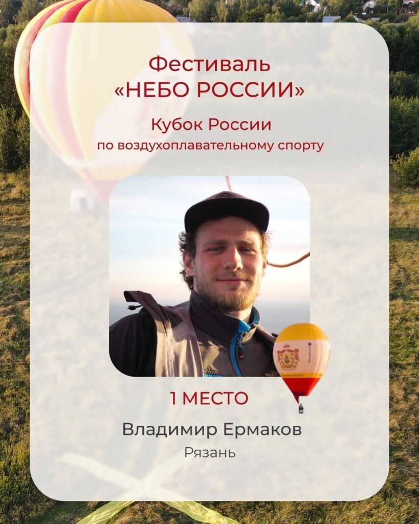 Рязанский пилот стал победителем Кубка России по воздухоплавательному спорту
