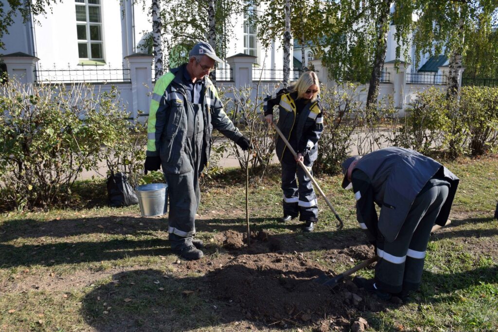В Рязани высадили «Аллею нефтяников»