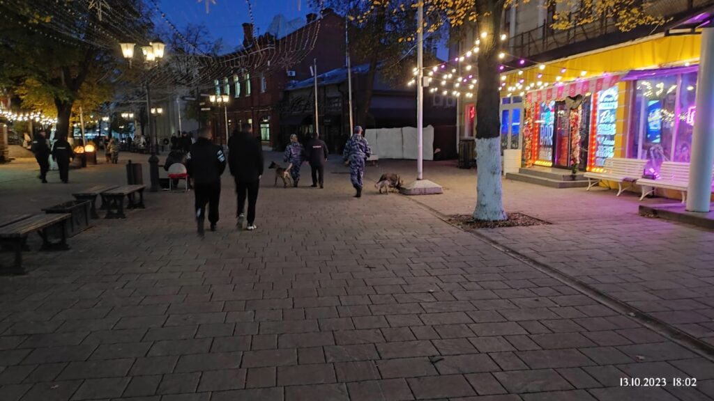 В центре Рязани вечером 13 октября заметили патрули полиции с собаками «Много полицейских в центре города. Патрулируют как с собаками, так и без»