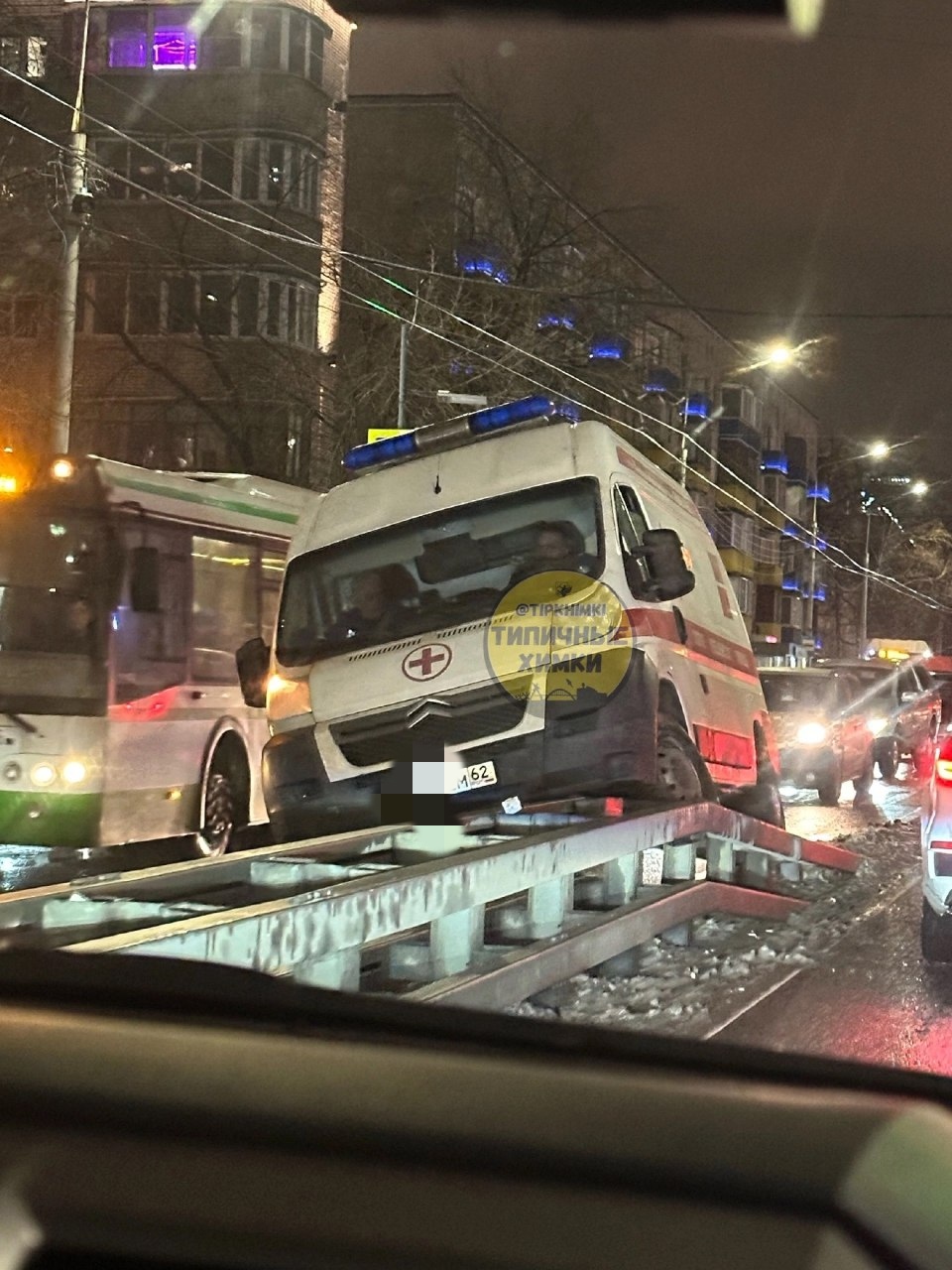 В Химках «скорая» с рязанскими номерами попала в ДТП