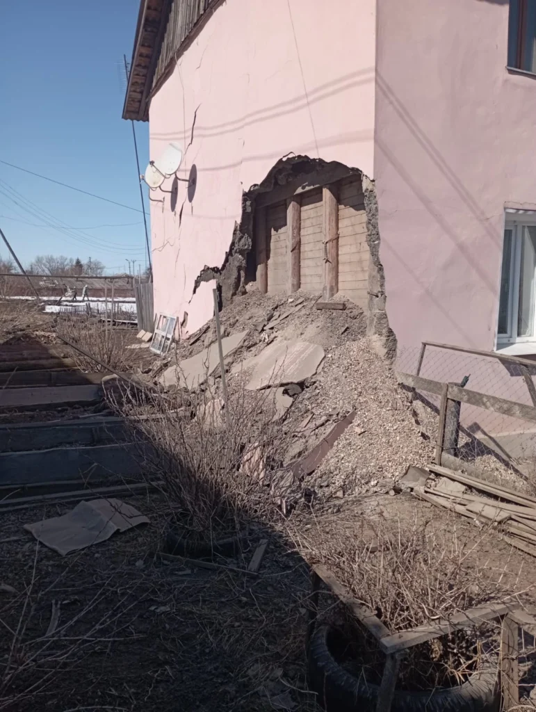 В Скопине рухнула стена жилого дома