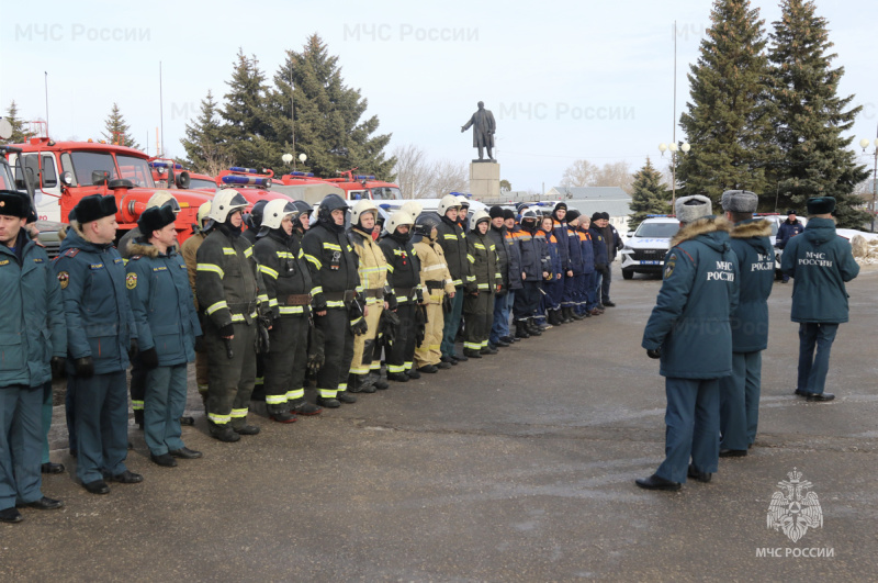 В Солотче прошли учения по ликвидации лесного пожара