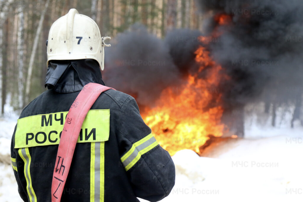 В Солотче прошли учения по ликвидации лесного пожара