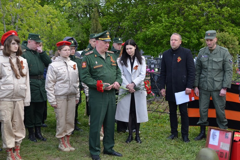 В Рыбновском районе захоронили останки красноармейца, пропавшего без вести в годы Великой Отечественной войны